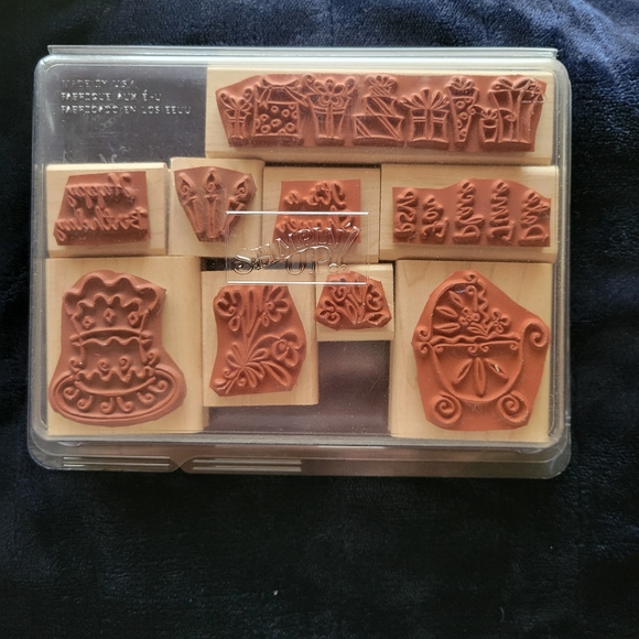 Stampin' Up! Something to Celebrate Wooden Block Rubber Stamp set - Picture 3 of 8